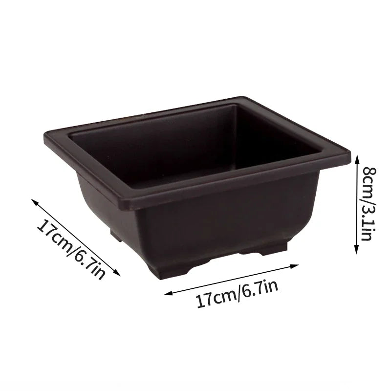 pots de fleurs rectangulaires imitation argile pour jardin extérieur