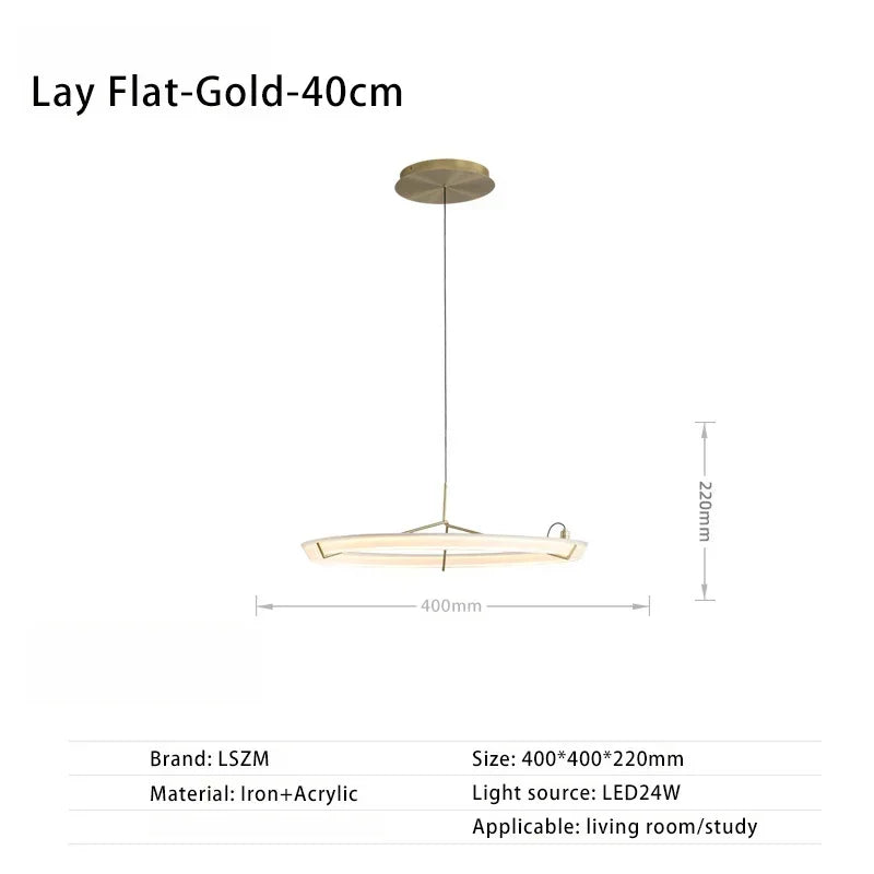 lustre nordique design suspension décorative en acrylique LED - vue 15 sur 18