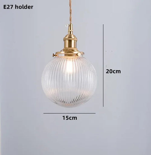 suspension nordique en verre teinté et cuivre élégant - vue 15 sur 25