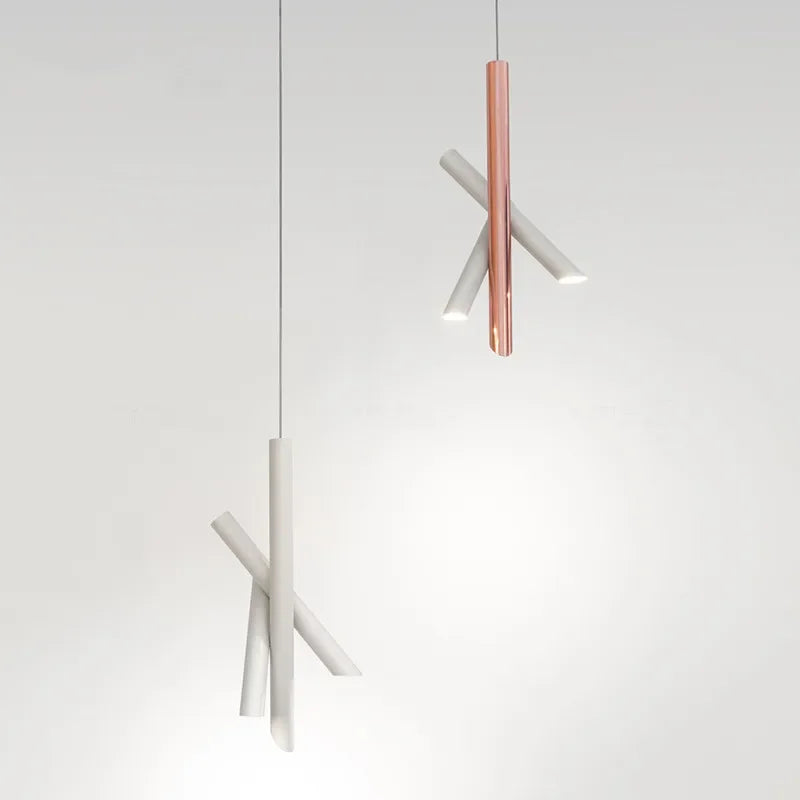 Tubes Pendant Light Creative Nordic Designer Suspension lamp Ceiling  Chandelier for Living Dining Room - vue 4 sur 7