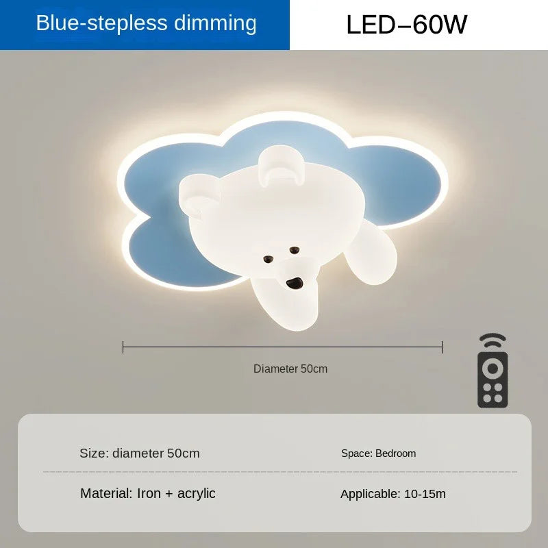 plafonnier led ours mignon pour chambre enfant - vue 9 sur 12