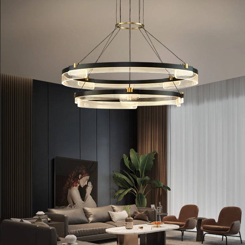 lustre led moderne minimaliste nordique zen pour salon de thé