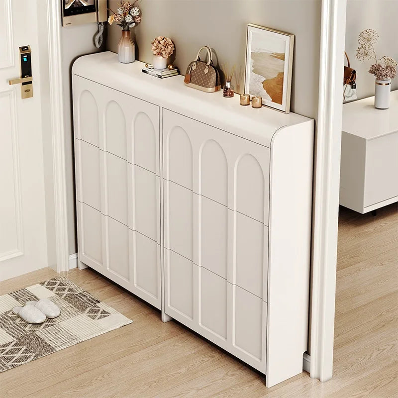 armoire à chaussures moderne en bois design nordique peu encombrant - vue 3 sur 20