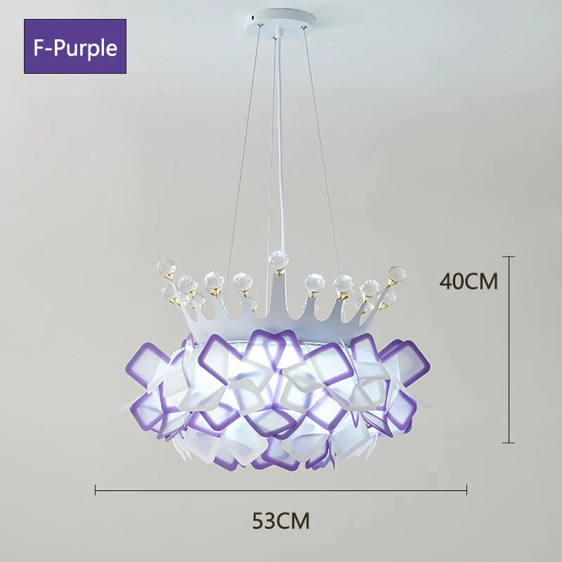 lustre romantique en cristal pour une décoration moderne