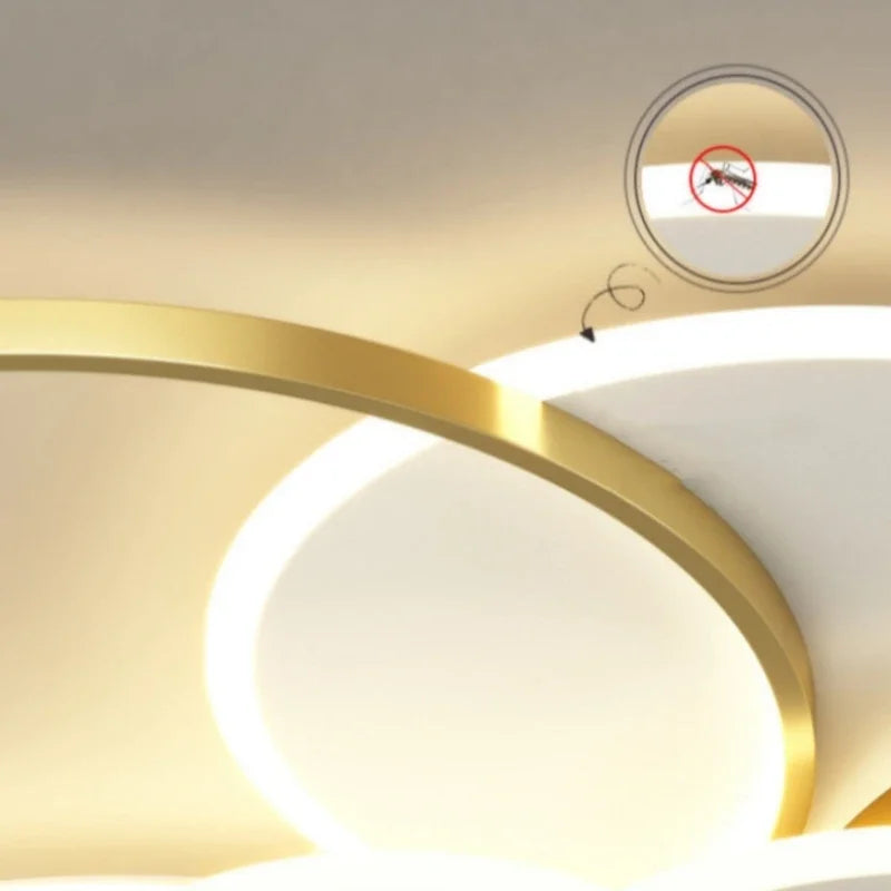 plafonnier Anneau moderne LED Simple variateur intelligent pour chambre à manger salon Hall éclairage intérieur