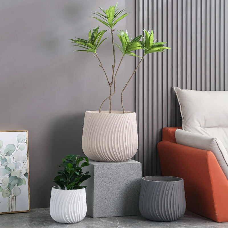 moule en silicone moderne pour pot de fleurs en béton léger et luxueux