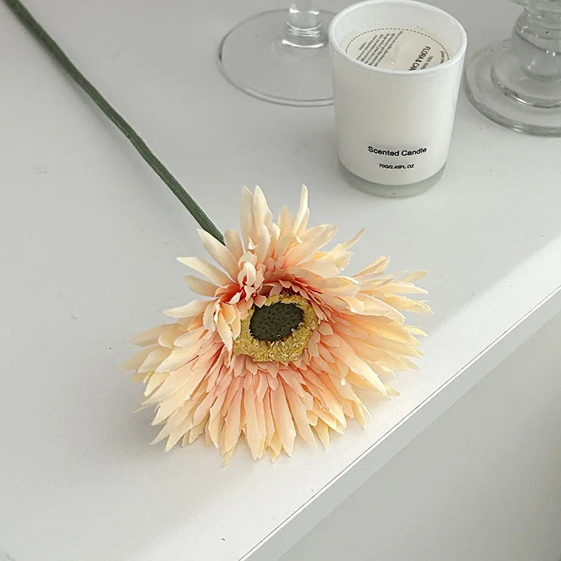 fleur artificielle gerbera pour décoration de mariage et vase - vue 8 sur 11