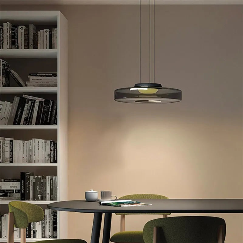 suspension design en verre série levels pour décoration moderne - vue 3 sur 24