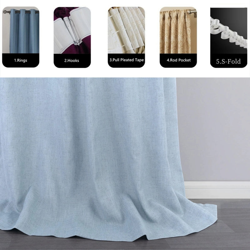 Voilage tulle imitation lin sur mesure grande hauteur