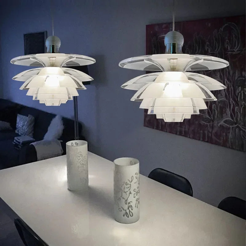 suspension créative en verre design pomme de pin décoratif