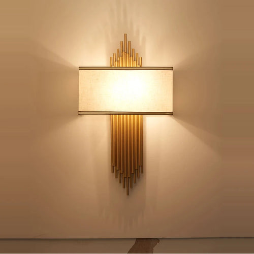applique murale design en cristal et acier inoxydable doré - vue 5 sur 23