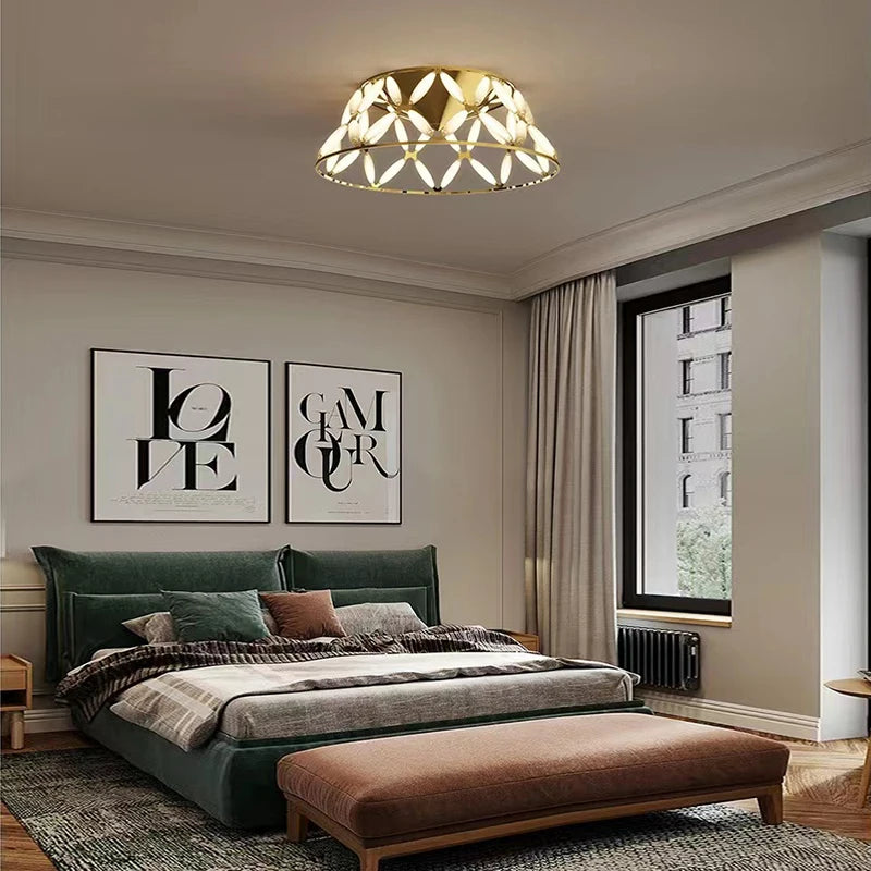 plafonnier led minimaliste moderne avec abat-jour fantaisie