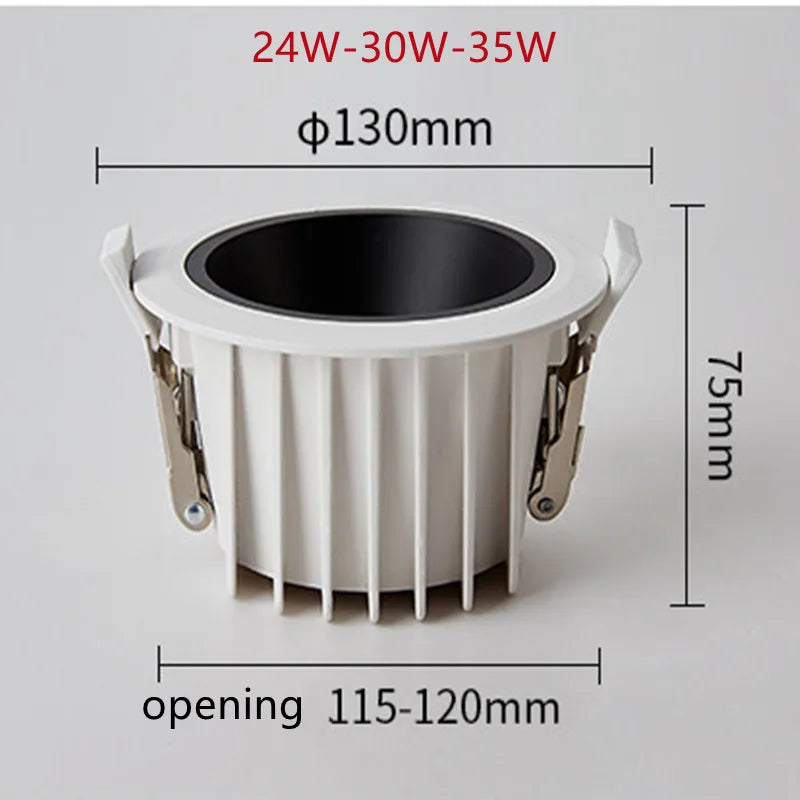 2023 The latest waterproof down light high-end narrow side led toilet kitchen embedded anti-glare household no main light - vue 6 sur 8