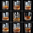 Verres cristal facettés whisky bière vin élégants
