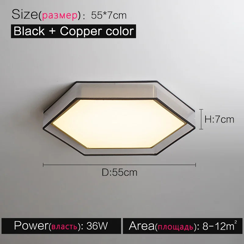 plafonnier led moderne rond nordique lampe de soleil créative - vue 11 sur 11
