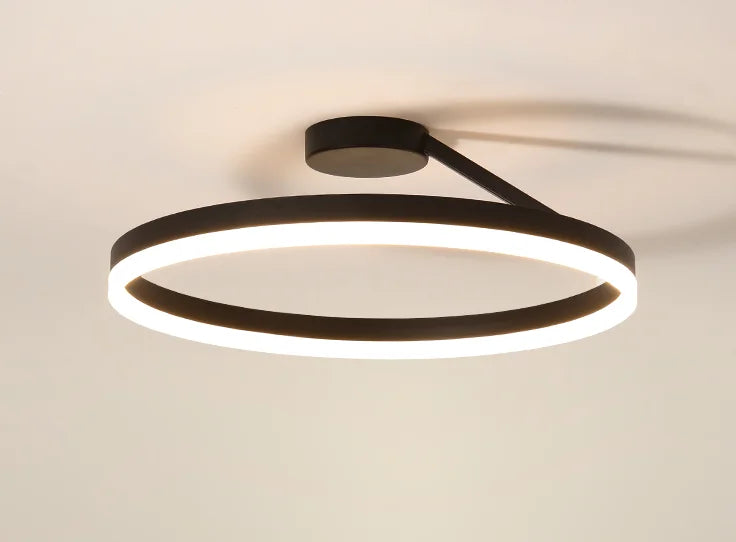 plafonnier annulaire led design nordique éclairage minimaliste pour intérieur