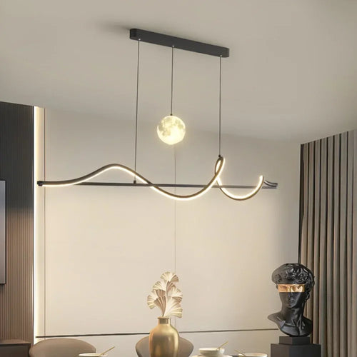 suspension linéaire moderne pour décoration intérieure nordique - vue 2 sur 8