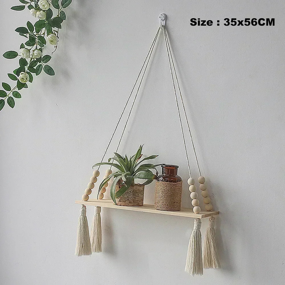 balançoire murale en corde et bois pour décoration nordique - vue 13 sur 13