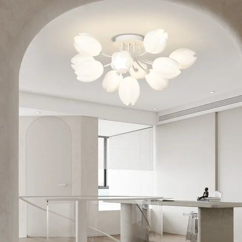 lustre moderne à led en fleurs de lys pour intérieur décoratif - vue 4 sur 10