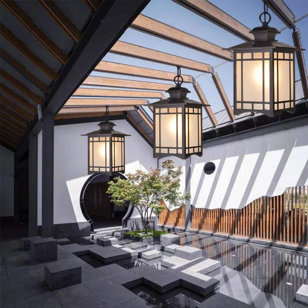 plafonnier d'extérieur vintage pour jardin balcon et terrasse - vue 6 sur 10