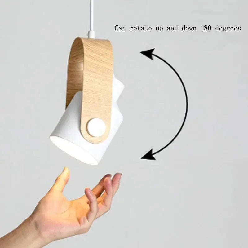 lustre en bois brut design nordique pour éclairage moderne - vue 3 sur 10