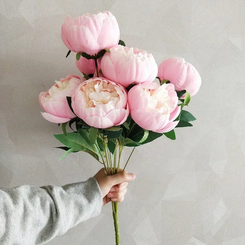 bouquets de pivoines artificielles pour décoration intérieure élégante - vue 2 sur 14