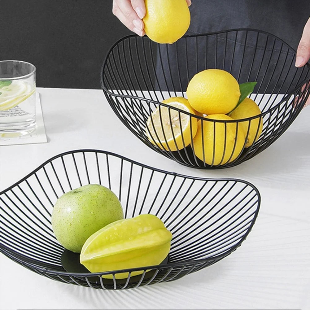 bols de rangement modernes en métal pour collations et fruits - vue 13 sur 17