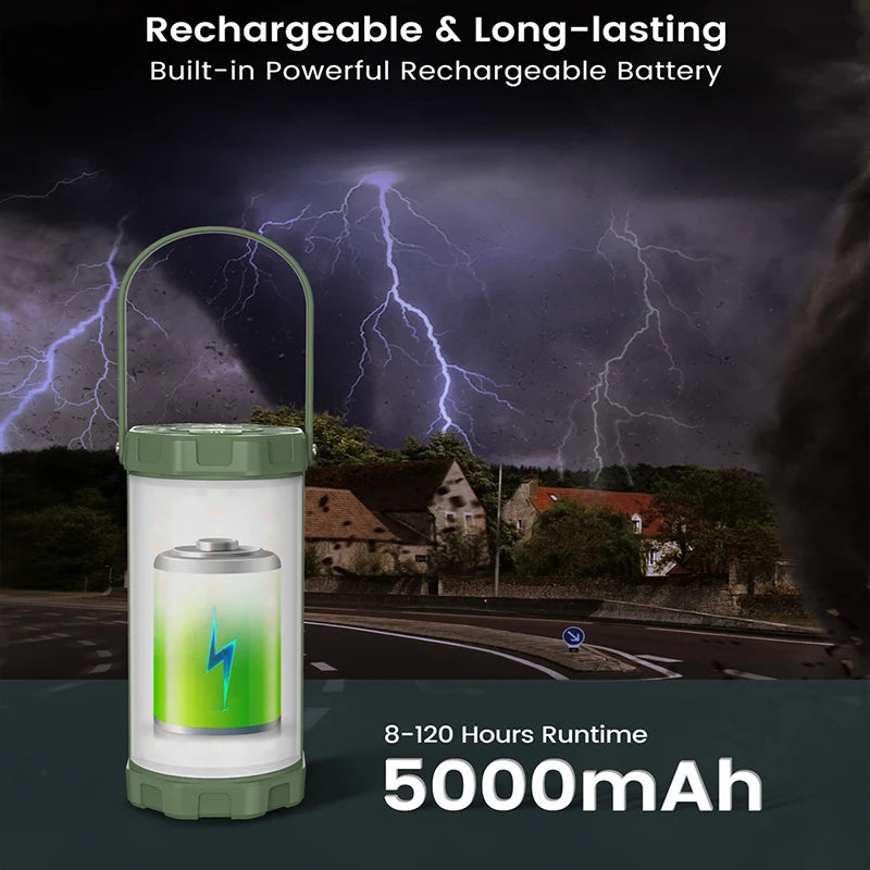 lampe de camping rechargeable 106 led portable et pratique - vue 3 sur 7