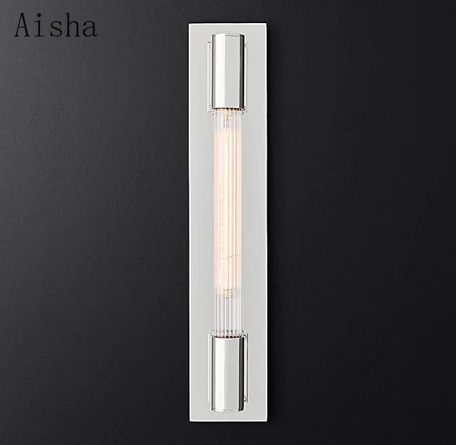 applique murale led rétro en cuivre chrome noir décorative pour intérieur - vue 6 sur 9