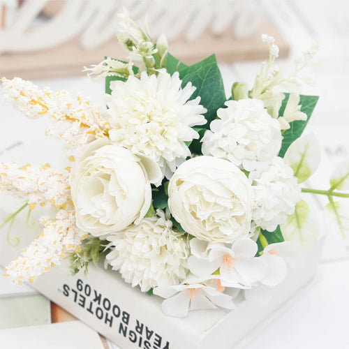 bouquets de mariée en soie pivoine décorations florales pour mariage - vue 10 sur 12