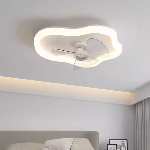 plafonnier led moderne avec ventilateur télécommandé et luminosité réglable - vue 5 sur 11