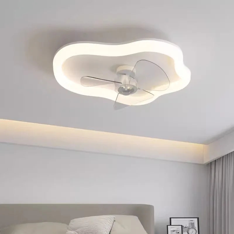 plafonnier led moderne avec ventilateur télécommandé et luminosité réglable - vue 5 sur 11