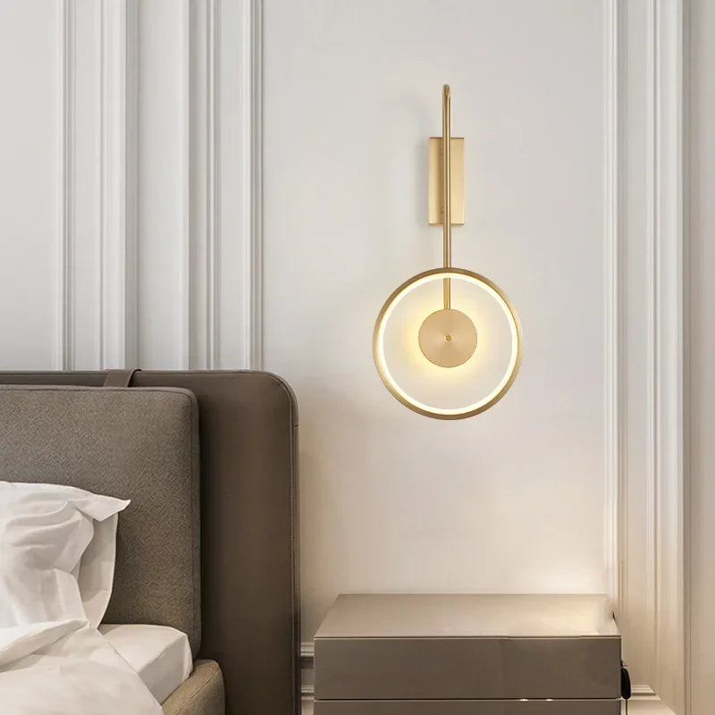 Light Luxury Bedroom Wall Light, Fashionable and Simple LED Living Room Background Wall Light, Bedside Lamp, Stair Light - vue 3 sur 8
