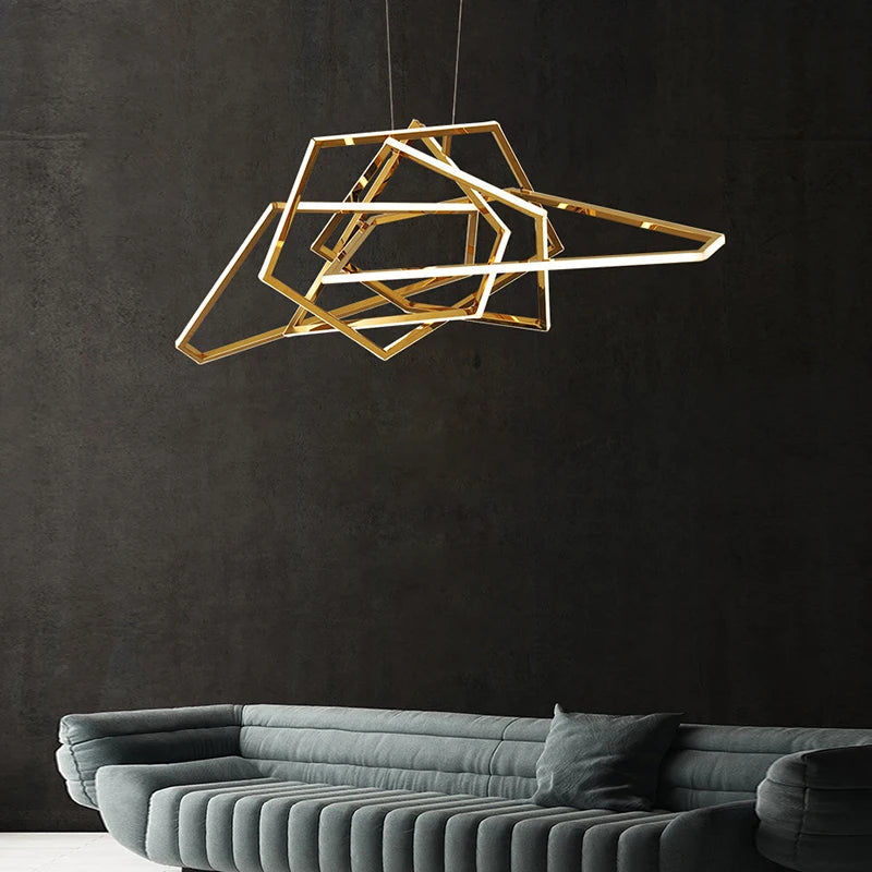lustre géométrique en silicone pour décoration moderne - vue 3 sur 14
