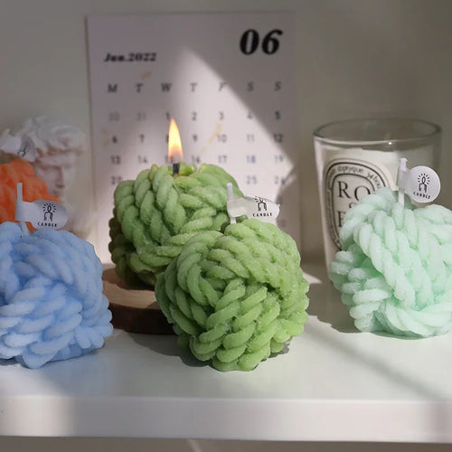 bougie aromatique en laine pour mariage décoration créative cadeau invité - vue 5 sur 13