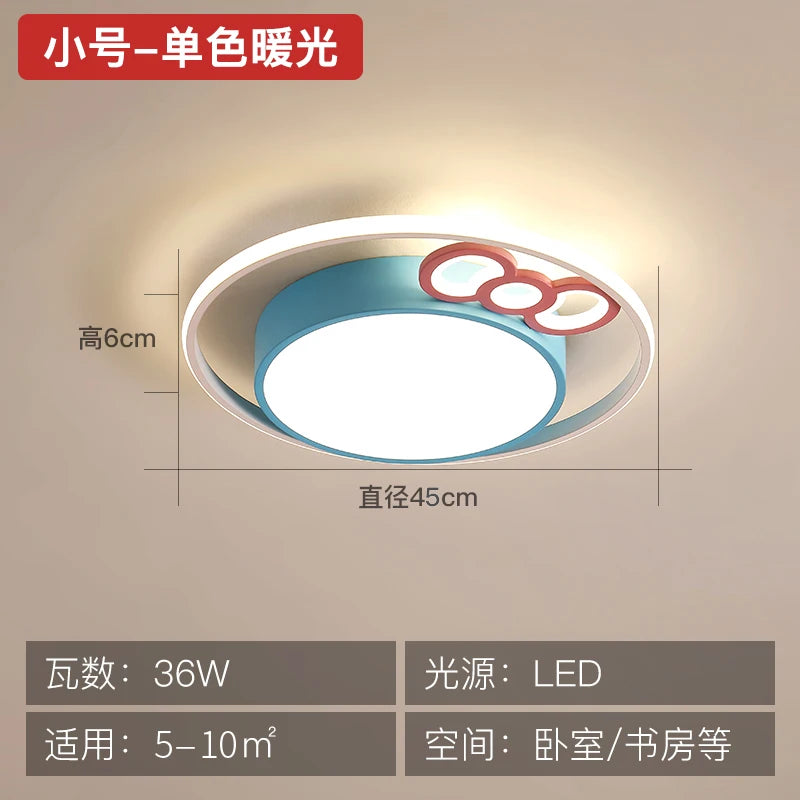 plafonnier led rond pour enfants protection des yeux éclairage doux - vue 9 sur 15
