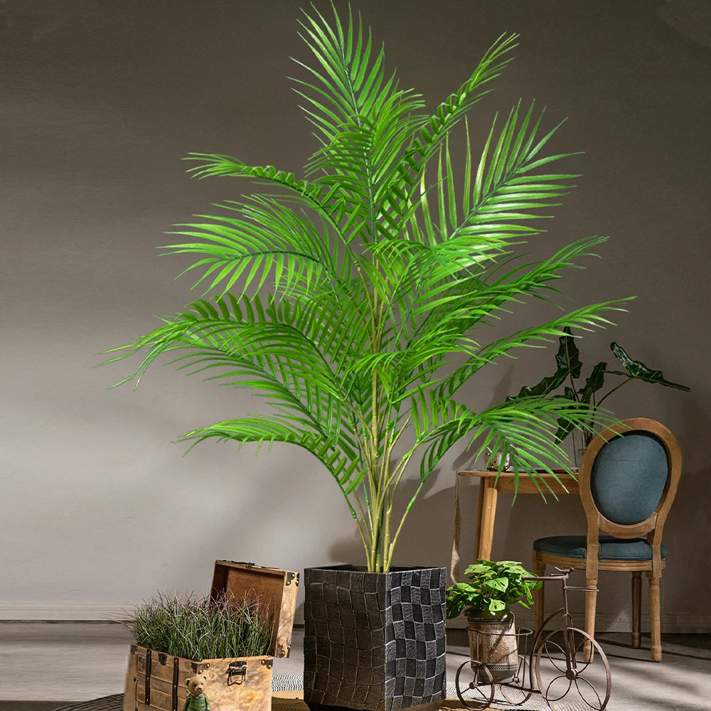 plantes artificielles tropicales grand palmier pour décoration intérieure et extérieure - vue 3 sur 9
