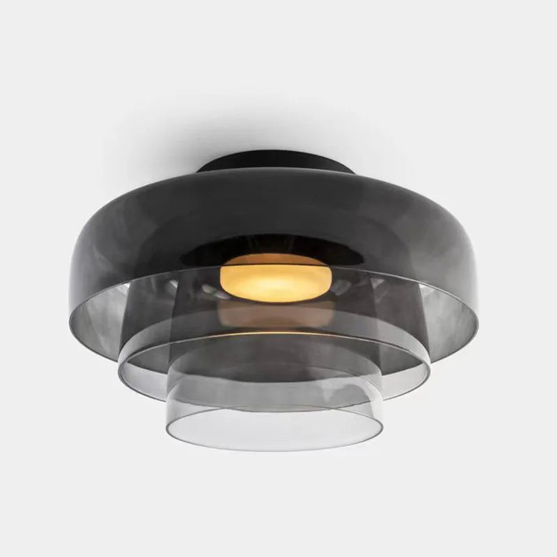 plafonnier led design nordique simple bol en verre luminaire décoratif d'intérieur - vue 3 sur 21