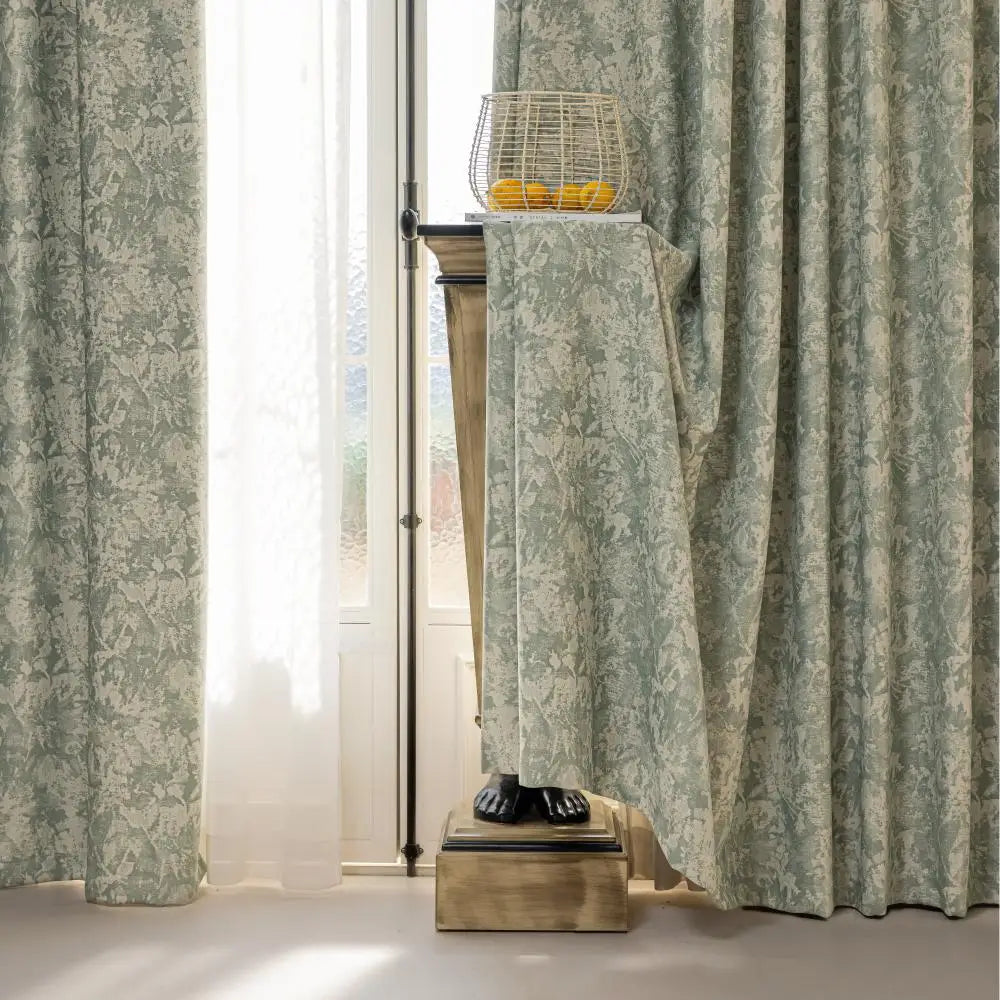 Rideau occultant floral style européen pour salon chambre