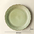 Assiettes plates céramique relief rétro vaisselle restaurant