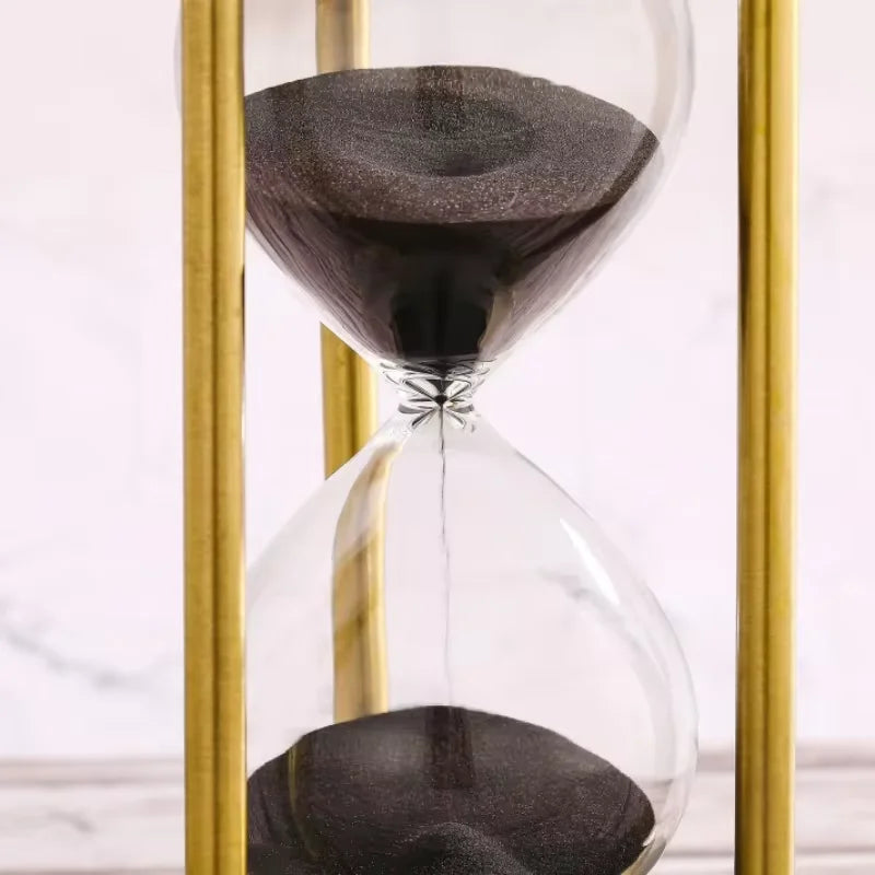 horloge sablier rétro en métal pour décoration et chronométrage - vue 7 sur 15