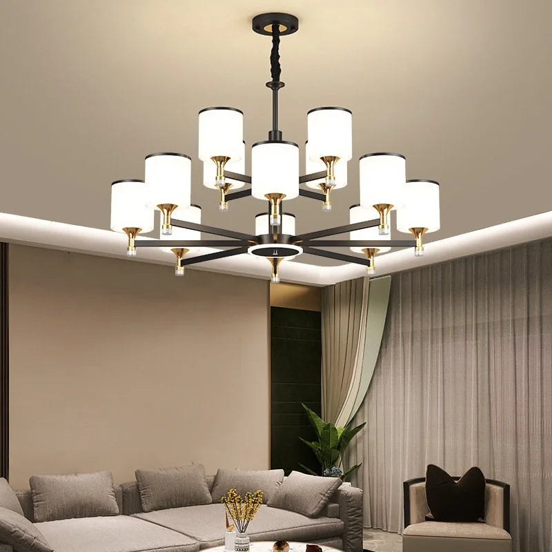 lustre moderne en led pour décoration intérieure élégante et luxueuse - vue 3 sur 10