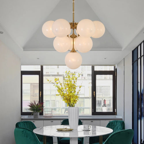 lustre en cuivre design moderne pour un intérieur élégant - vue 2 sur 9