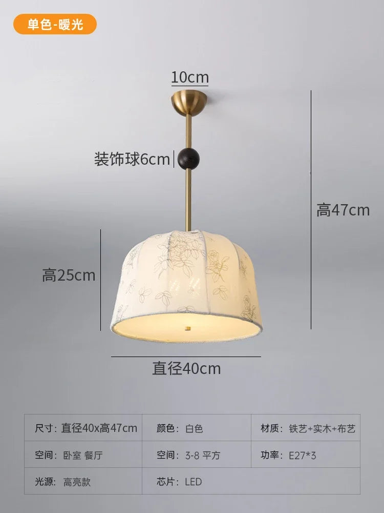 lampe d'étude en bois massif motif nanyang lustre rétro romantique - vue 9 sur 11