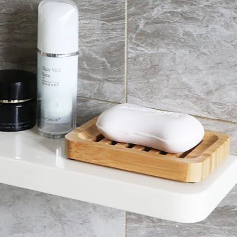 plateau en bambou porte savon naturel pour salle de bain - vue 4 sur 6