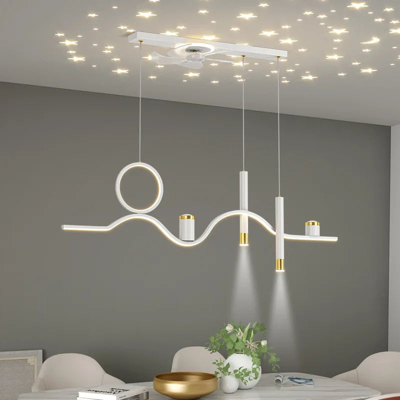Plafonnier LED à couleur changeante décor nordique luminaria de teto lustres plafond verre plafonnier cuisine lumière