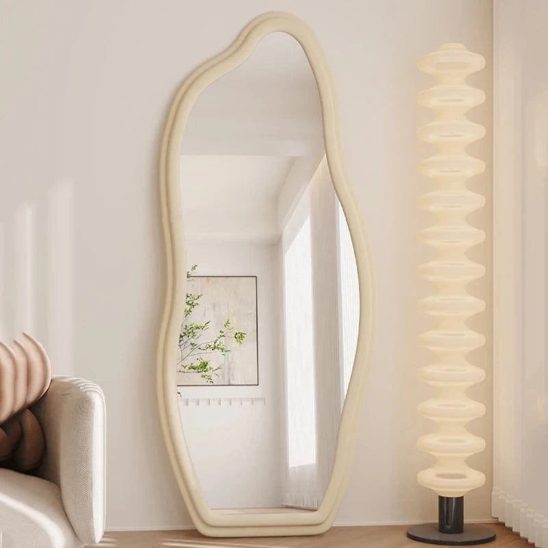 miroirs décoratifs muraux ondulés style nordique esthétique - vue 4 sur 17