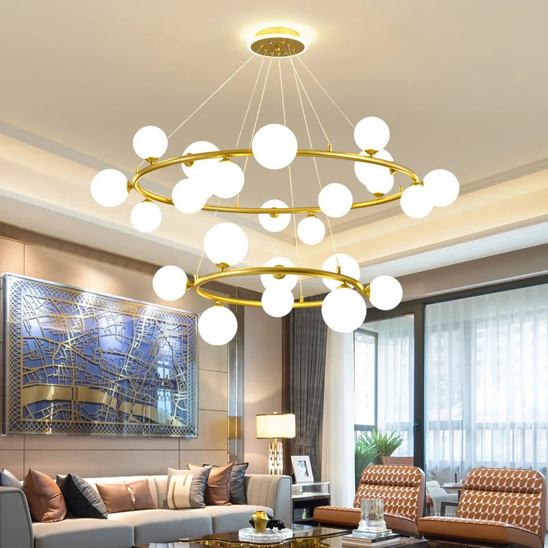 suspension nordique en verre pour décoration intérieure élégante - vue 4 sur 14