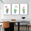 vase aquarelle art mural impressions nordiques décor intérieur