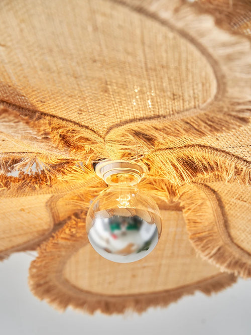 suspension pétale design artistique en fleurs tissées - vue 5 sur 8
